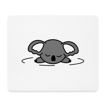 Sleeping baby koala for sleepyhead - customizable - Mouse Pad (horizontal) - white - Front