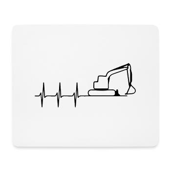 dragage de cœur - Tapis de souris (format paysage) - blanc - Devant