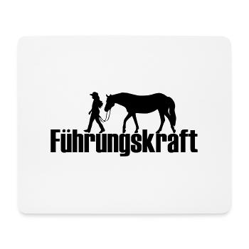 Führungskraft Shirt mit Pferdemotiv - Mousepad (Querformat) - Weiß - Vorne