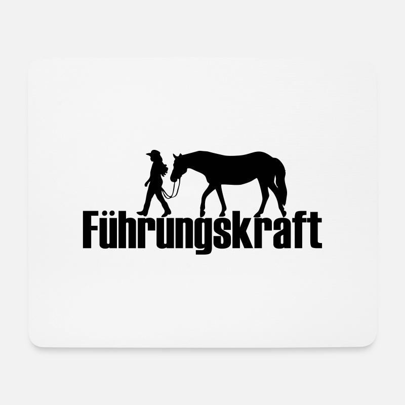 Führungskraft Shirt mit Pferdemotiv - Mousepad (Querformat) - Weiß