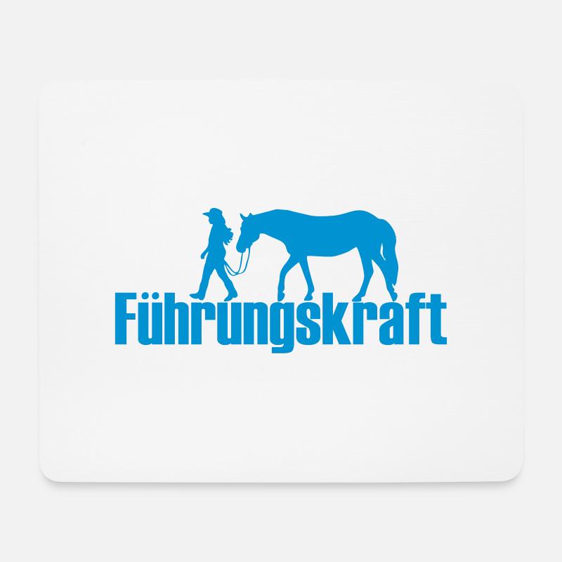 Führungskraft Pferde - Mousepad (Querformat) - Weiß