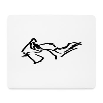 Rennmaschine - Mousepad (Querformat) - Weiß - Vorne