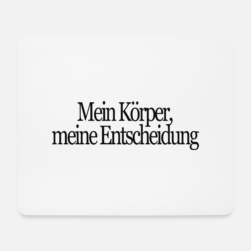 Mein Körper, meine Entscheidung - Mousepad (Querformat) - Weiß