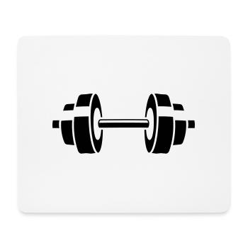 Hantel Gewicht Fitness Kraftsport - Mousepad (Querformat) - Weiß - Vorne