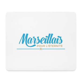 Marseillais pour l'éternité - Cadeau Supporter - Tapis de souris (format paysage) - blanc - Devant