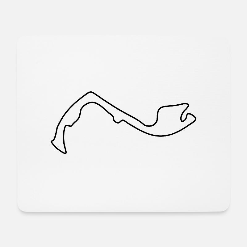 Rennstrecke in Monaco - Mousepad (Querformat) - Weiß