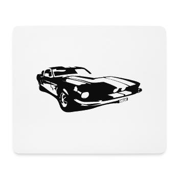 Heiße Räder - Mousepad (Querformat) - Weiß - Vorne