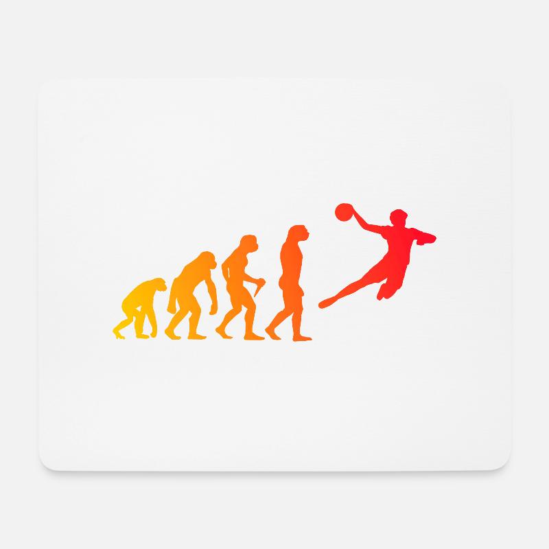 Handball Kinder Evolution Handball Spieler Herren - Mousepad (Querformat) - Weiß