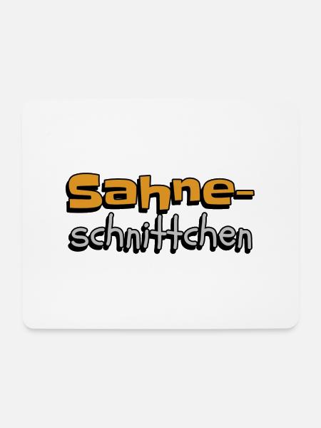 lustiges Wort Sahneschnittchen - Mousepad (Querformat) - Weiß