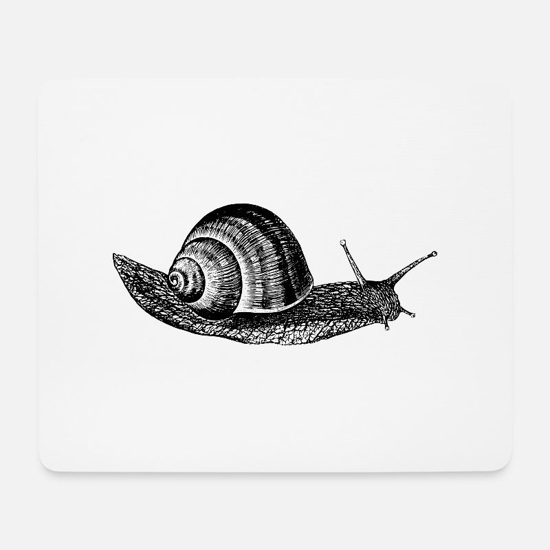 Vineyard Snail Snail - Mouse Pad (horizontal) - white