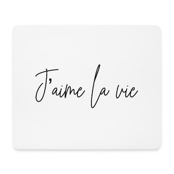 J´aime la vie - Mousepad (Querformat) - Weiß - Vorne