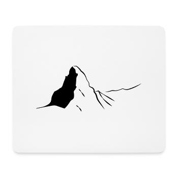 Anpassbare Designfarbe Matterhorn - Mousepad (Querformat) - Weiß - Vorne