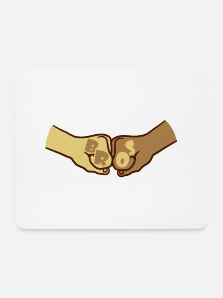 Team Fäuste Bros - Mousepad (Querformat) - Weiß