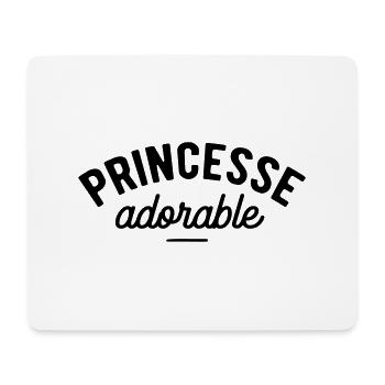 Princesse adorable - Tapis de souris (format paysage) - blanc - Devant