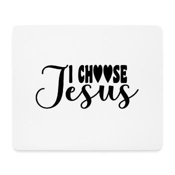 I choose Jesus - Mousepad (Querformat) - Weiß - Vorne