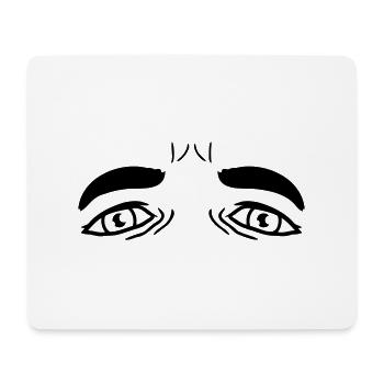 Conception de Crying Sad Eyes - Tapis de souris (format paysage) - blanc - Devant