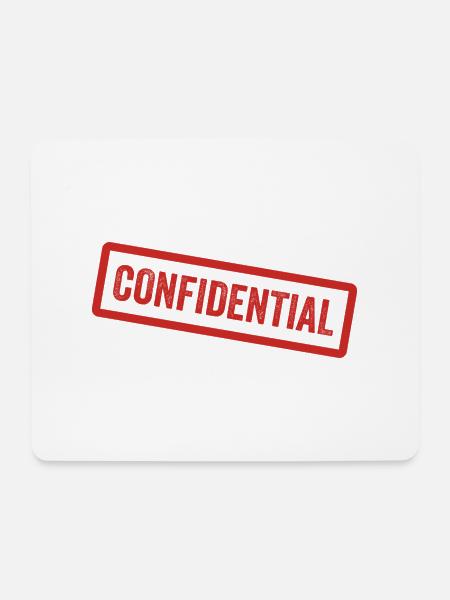 Confidential - Mouse Pad (horizontal) - white