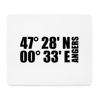 Angers coordinates - Mouse Pad (horizontal) - white - Front