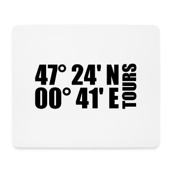 Tours Coordinates - Mouse Pad (horizontal) - white - Front