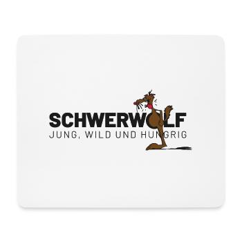 Schwerwolf - Mousepad (Querformat) - Weiß - Vorne