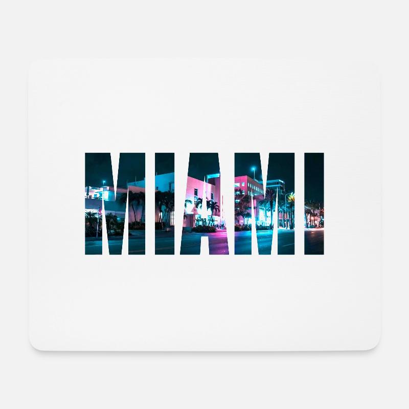 MIAMI - Mousepad (Querformat) - Weiß