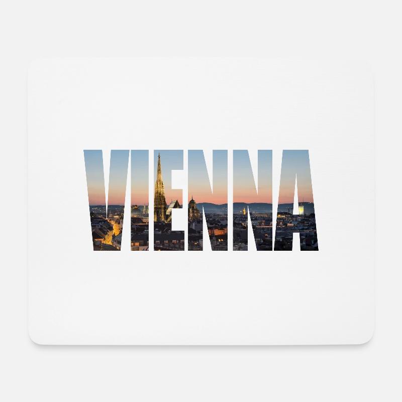 vienna wien - Mousepad (Querformat) - Weiß