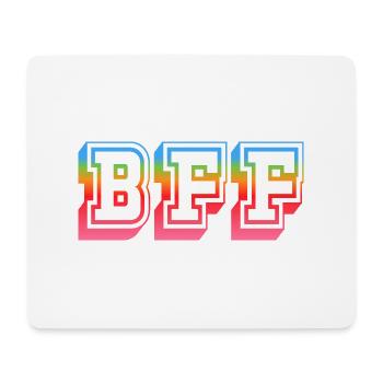 BFF Tshirt rainbowstar - Mouse Pad (horizontal) - white - Front
