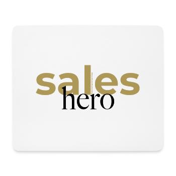Sales Hero Spruch - Mousepad (Querformat) - Weiß - Vorne