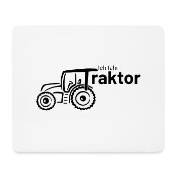 ich fahr Traktor - Mousepad (Querformat) - Weiß - Vorne