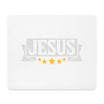 Jesus Christus Banner Zitat - Mousepad (Querformat) - Weiß - Vorne