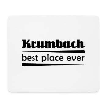 Krumbach - Stadt best place ever - Mousepad (Querformat) - Weiß - Vorne