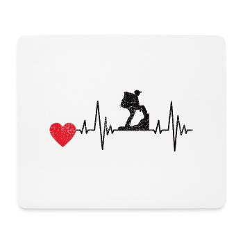 Wandern Berg Klettern Bergsteigen Berge Bouldern - Mousepad (Querformat) - Weiß - Vorne