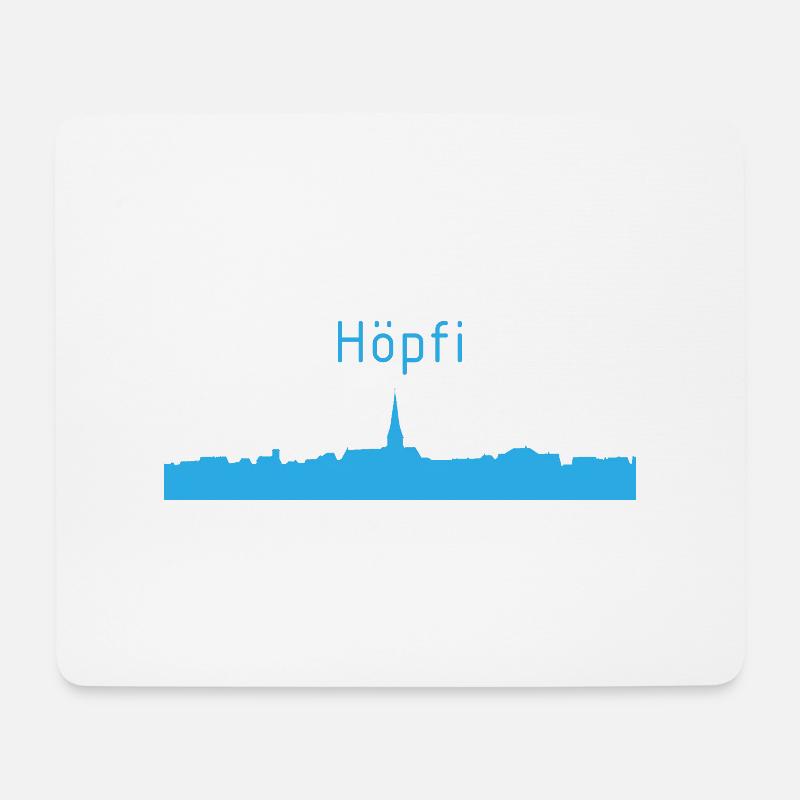 Höpfi farbig blau - Mousepad (Querformat) - Weiß