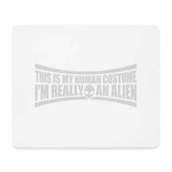 Citation extraterrestre de costume humain - Tapis de souris (format paysage) - blanc - Devant