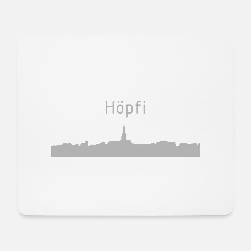 Höpfi farbig grau 02 - Mousepad (Querformat) - Weiß