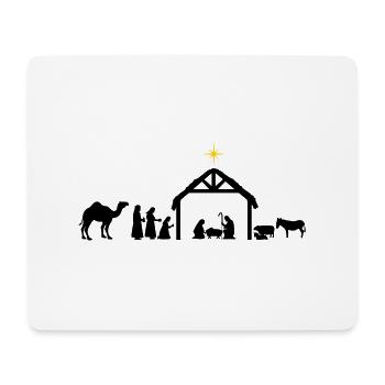Krippe - Mousepad (Querformat) - Weiß - Vorne
