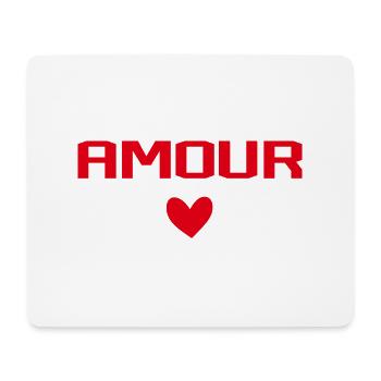 Amour Cœur - Tapis de souris (format paysage) - blanc - Devant
