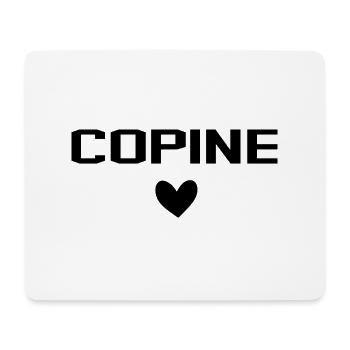 Copine Coeur - Tapis de souris (format paysage) - blanc - Devant