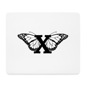 letter x butterfly - Mouse Pad (horizontal) - white - Front