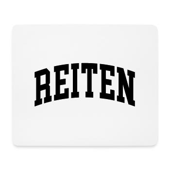 Reiten - Mousepad (Querformat) - Weiß - Vorne
