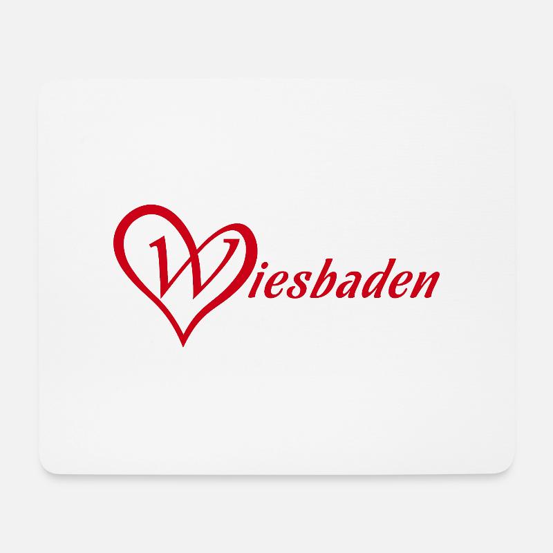 Wiesbaden - Mousepad (Querformat) - Weiß
