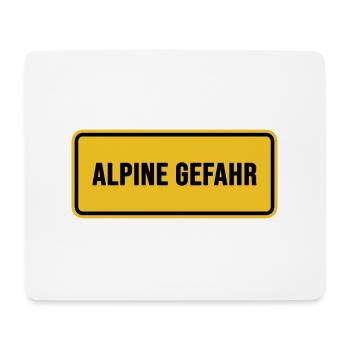 Mountain hike Alpine danger ridge walk bivouac - Mouse Pad (horizontal) - white - Front