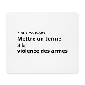 mettre fin à la violence arme à feu - Tapis de souris (format paysage) - blanc - Devant