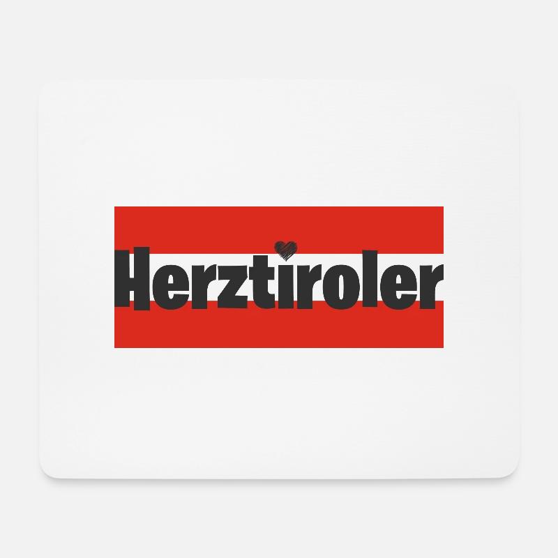 Herztiroler - Mousepad (Querformat) - Weiß