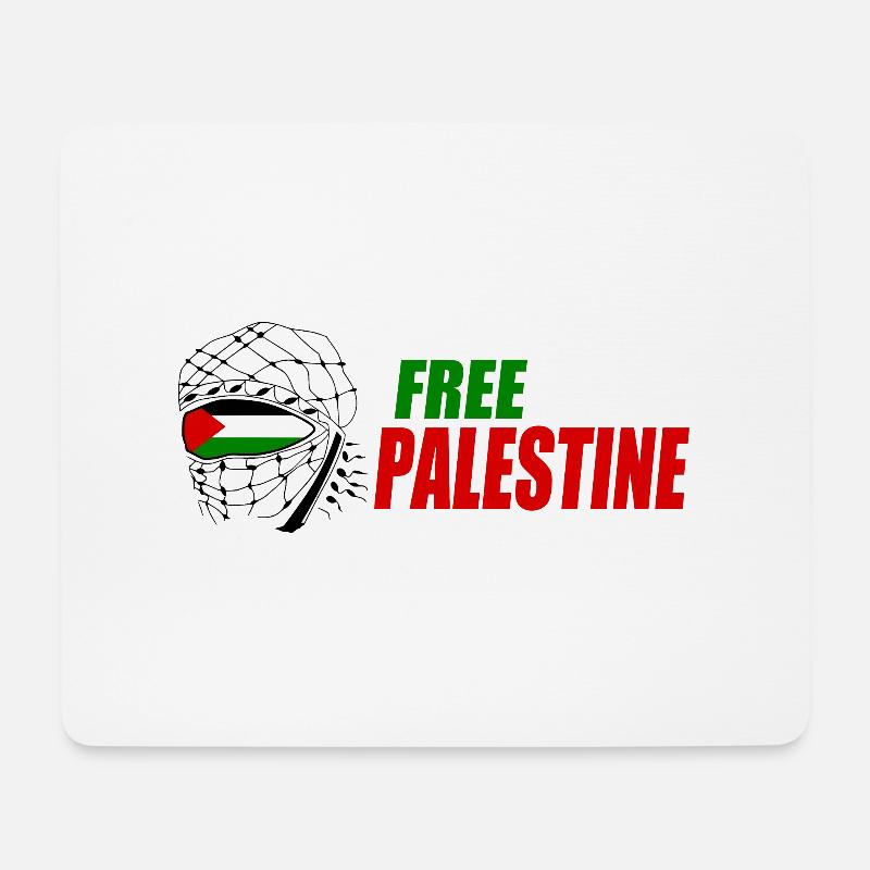 Free palestine - Mouse Pad (horizontal) - white
