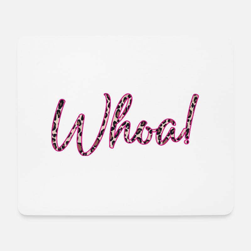Whoa! Westernreiter Reining Cap Leo Pink - Mousepad (Querformat) - Weiß