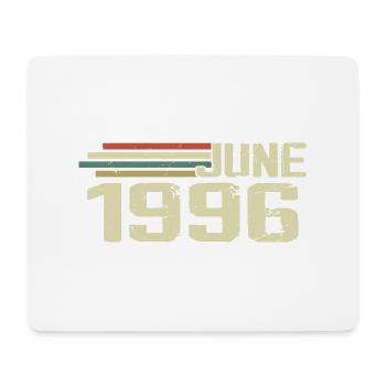 June 1996 Anniversary June 1996 June 1996 Birthday - Mouse Pad (horizontal) - white - Front