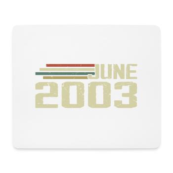 Juni 2003 Jahrestag Juni 2003 Juni 2003 Geburtstag - Mousepad (Querformat) - Weiß - Vorne