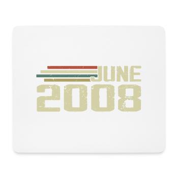 June 2008 Anniversary June 2008 June 2008 Birthday - Mouse Pad (horizontal) - white - Front