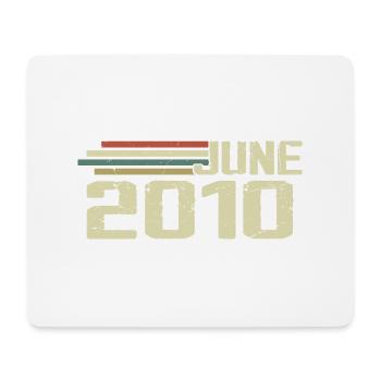 Juni 2010 Jahrestag Juni 2010 Juni 2010 Geburtstag - Mousepad (Querformat) - Weiß - Vorne